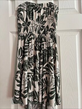 Windsor Black and White Strapless Mini Dress